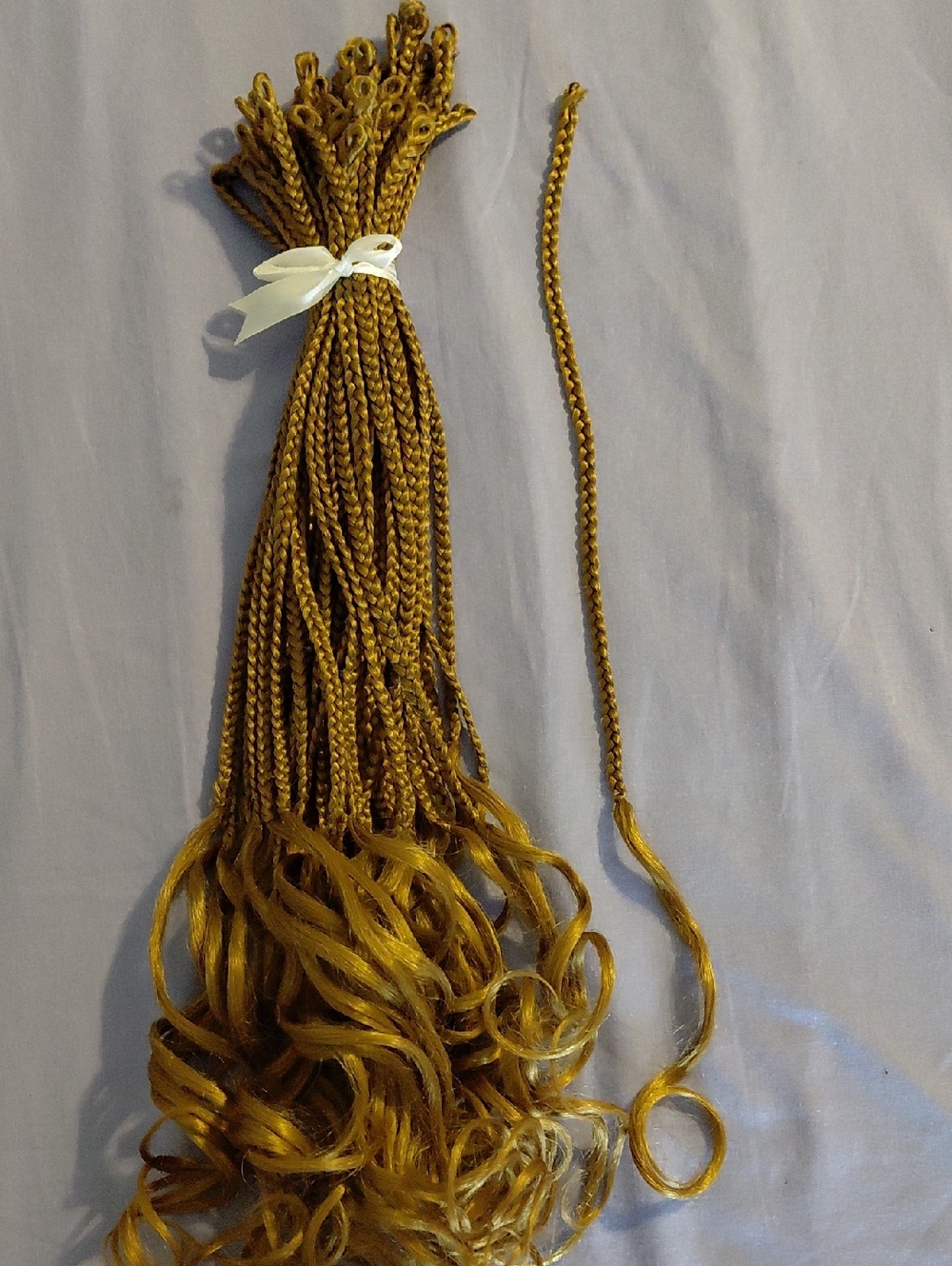 French Curl Braiding Hair Honey 35 Pieces + Extra.  27 Inches Long